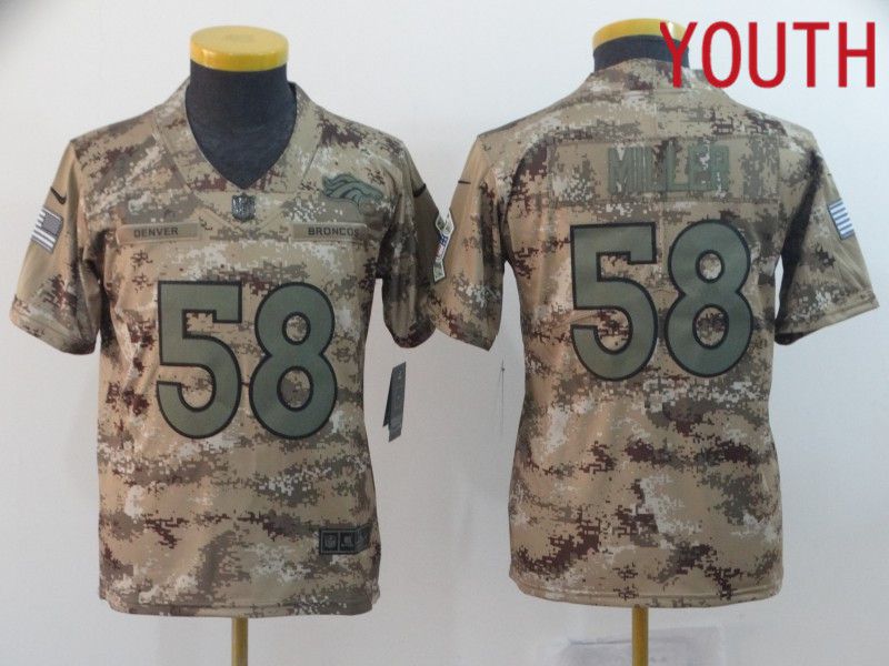 Youth Denver Broncos #58 Miller Camo Nike Limited NFL Jersey